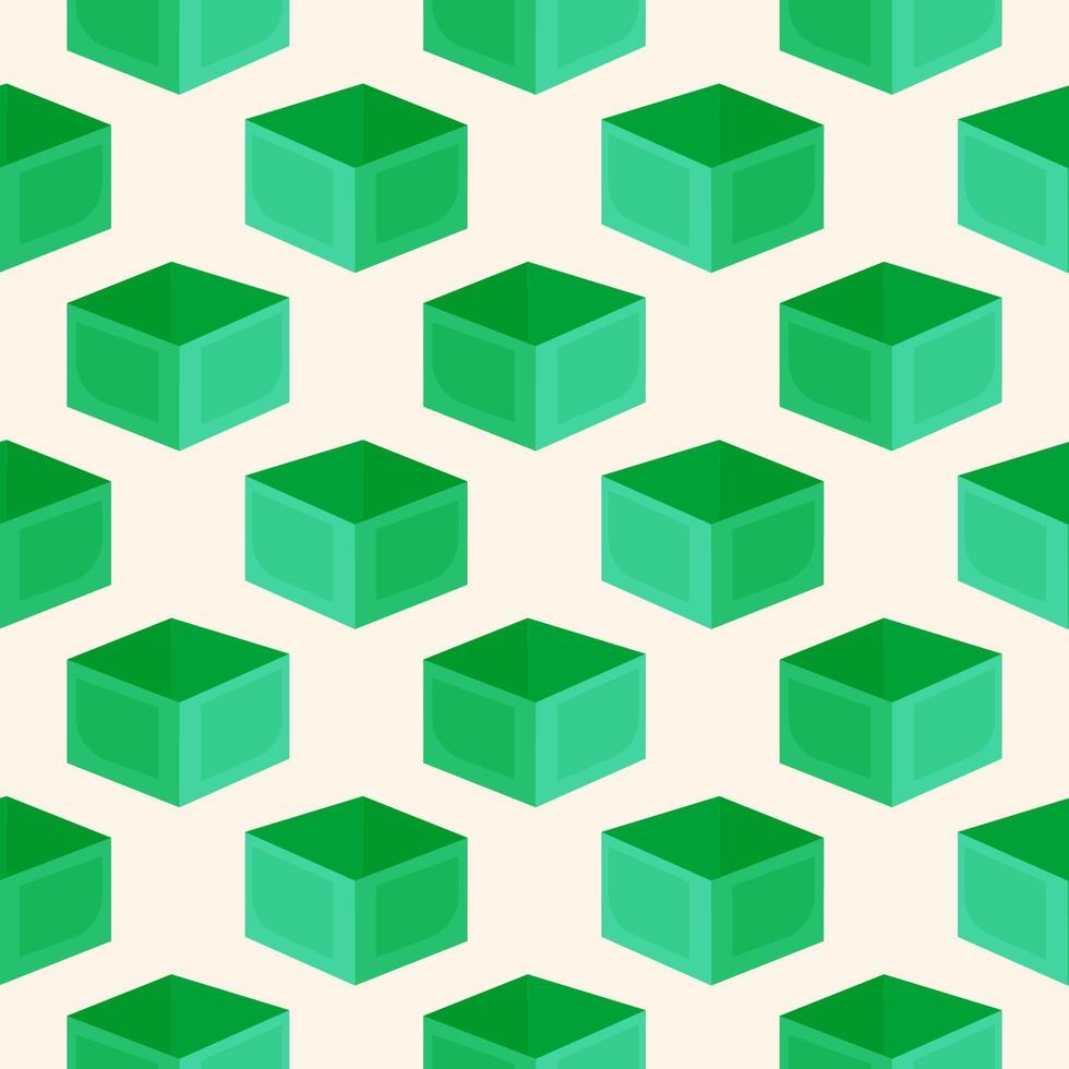 grünes Feld, nahtloses Muster auf weißem Hintergrund. vektor