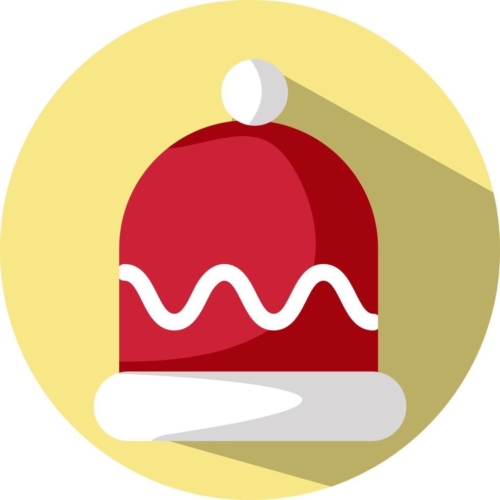 röd jul hatt, illustration, vektor, på en vit bakgrund. vektor