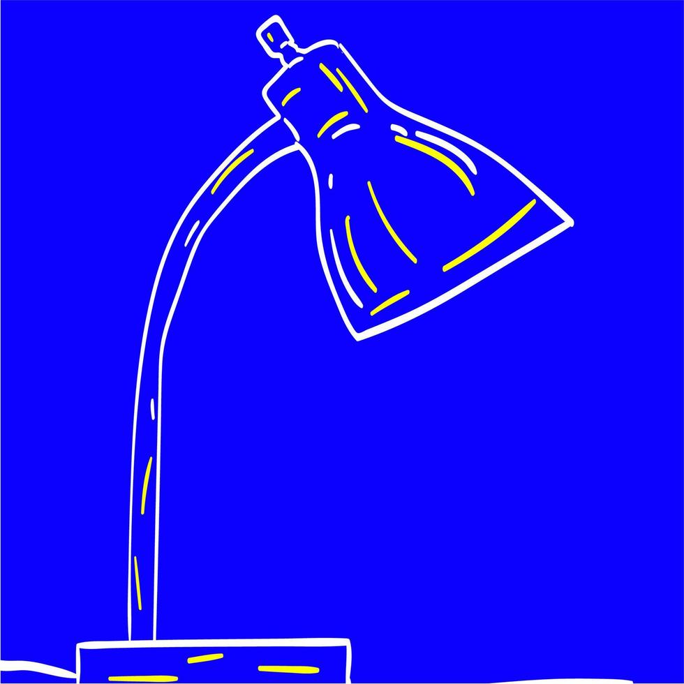 Zeichnung einer Lampe, Illustration, Vektor auf weißem Hintergrund.