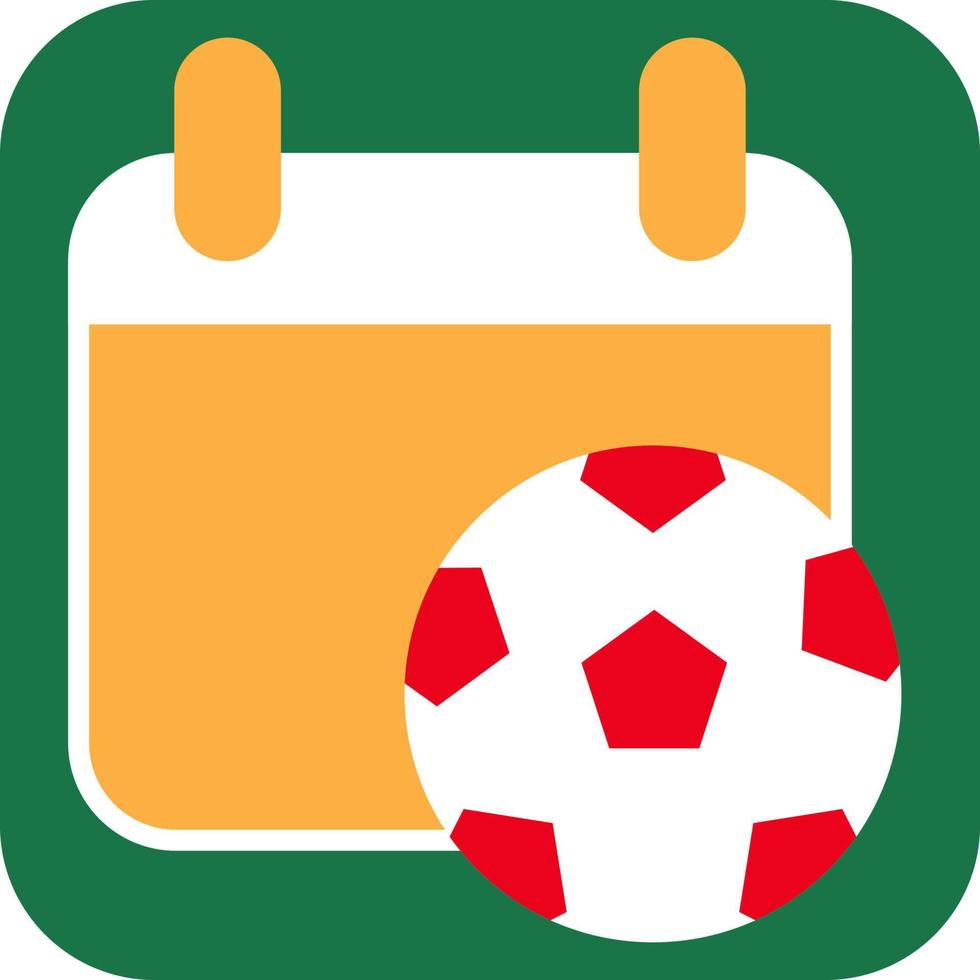 fotboll kalender, illustration, vektor på en vit bakgrund.