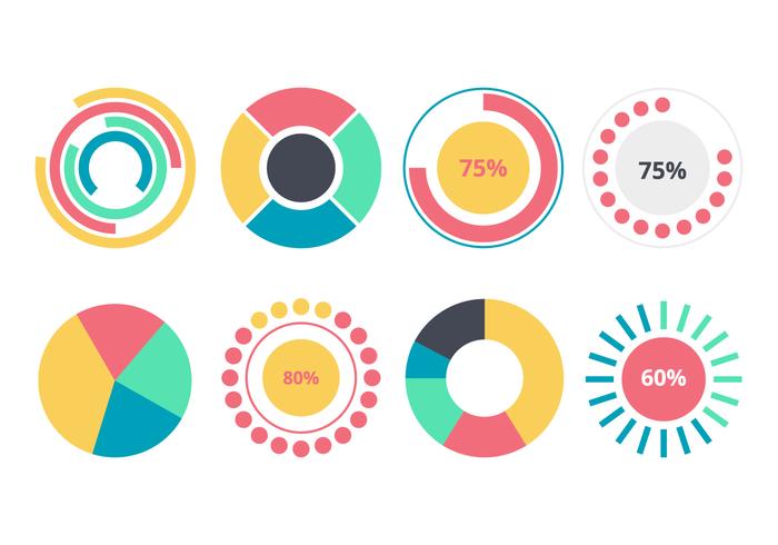 Gratis Pie Chart Infographic Element vektor