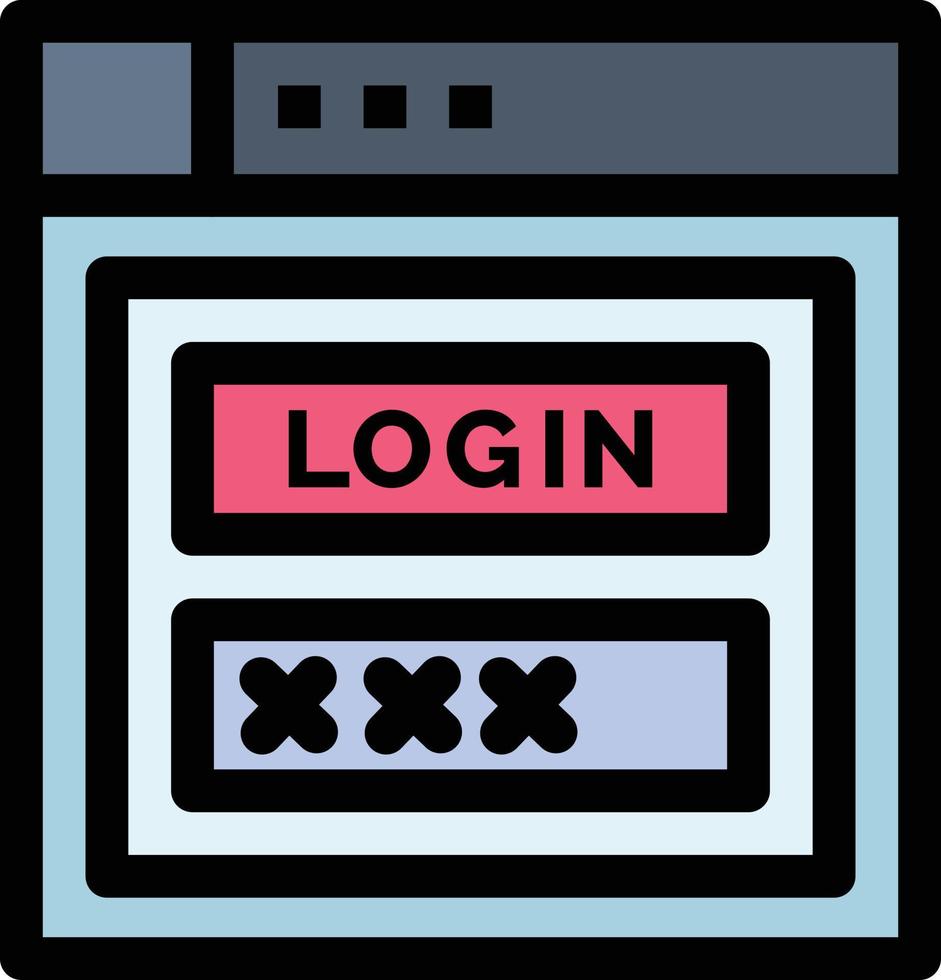internet Lösenord skydda webb säkerhet platt Färg ikon vektor ikon baner mall