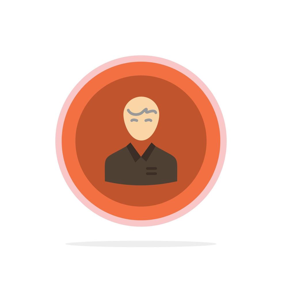 avatar företag mänsklig man person profil användare abstrakt cirkel bakgrund platt Färg ikon vektor