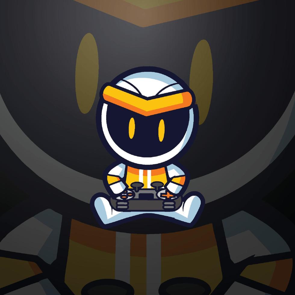 gamer maskot logotyp vektor