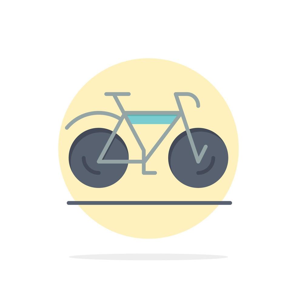 Fahrrad Bewegung zu Fuß Sport abstrakte Kreis Hintergrund flache Farbe Symbol vektor