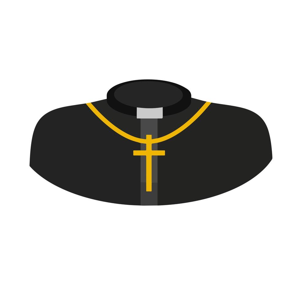 katholischer Priester. Symbol für Religion und Kirche vektor