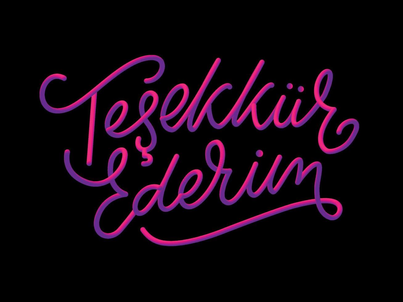 text auf türkisch danke. Beschriftung. Tinte Abbildung. moderne Bürstenkalligraphie lokalisiert auf weißem Hintergrund. T-Shirt-Design. vektor