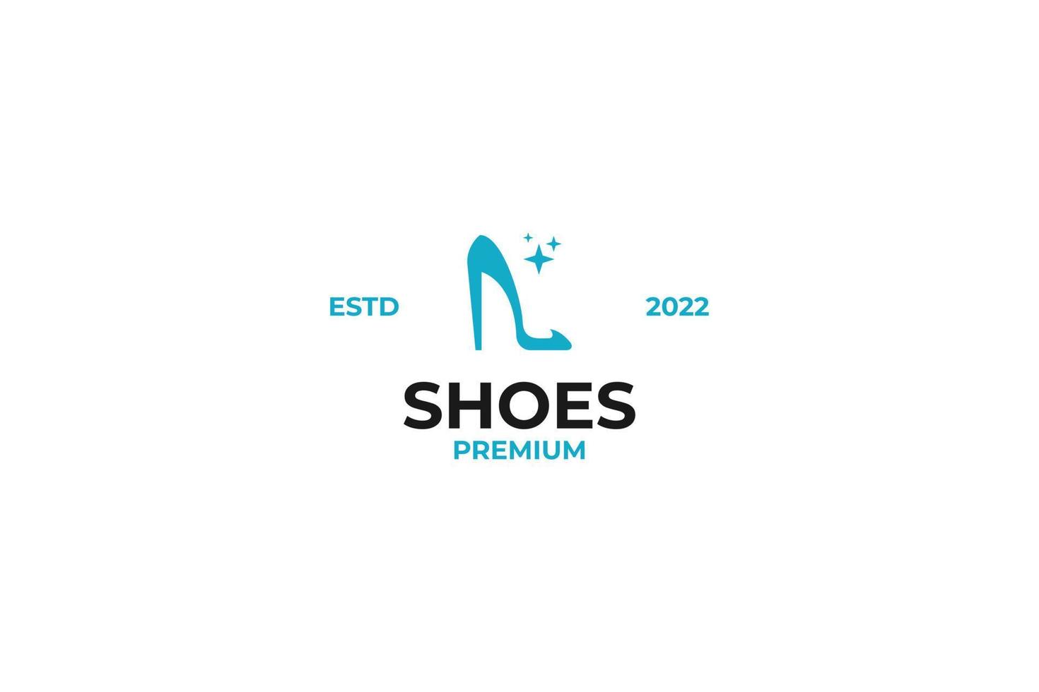 kreative high heels schuhe logo design vektorillustration vektor