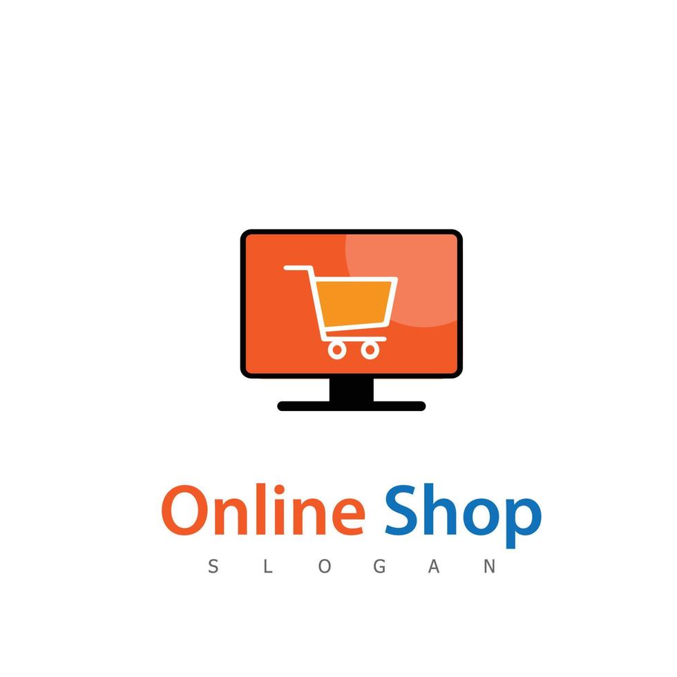 Online-Shopping-Logo-Shop-Symbol vektor