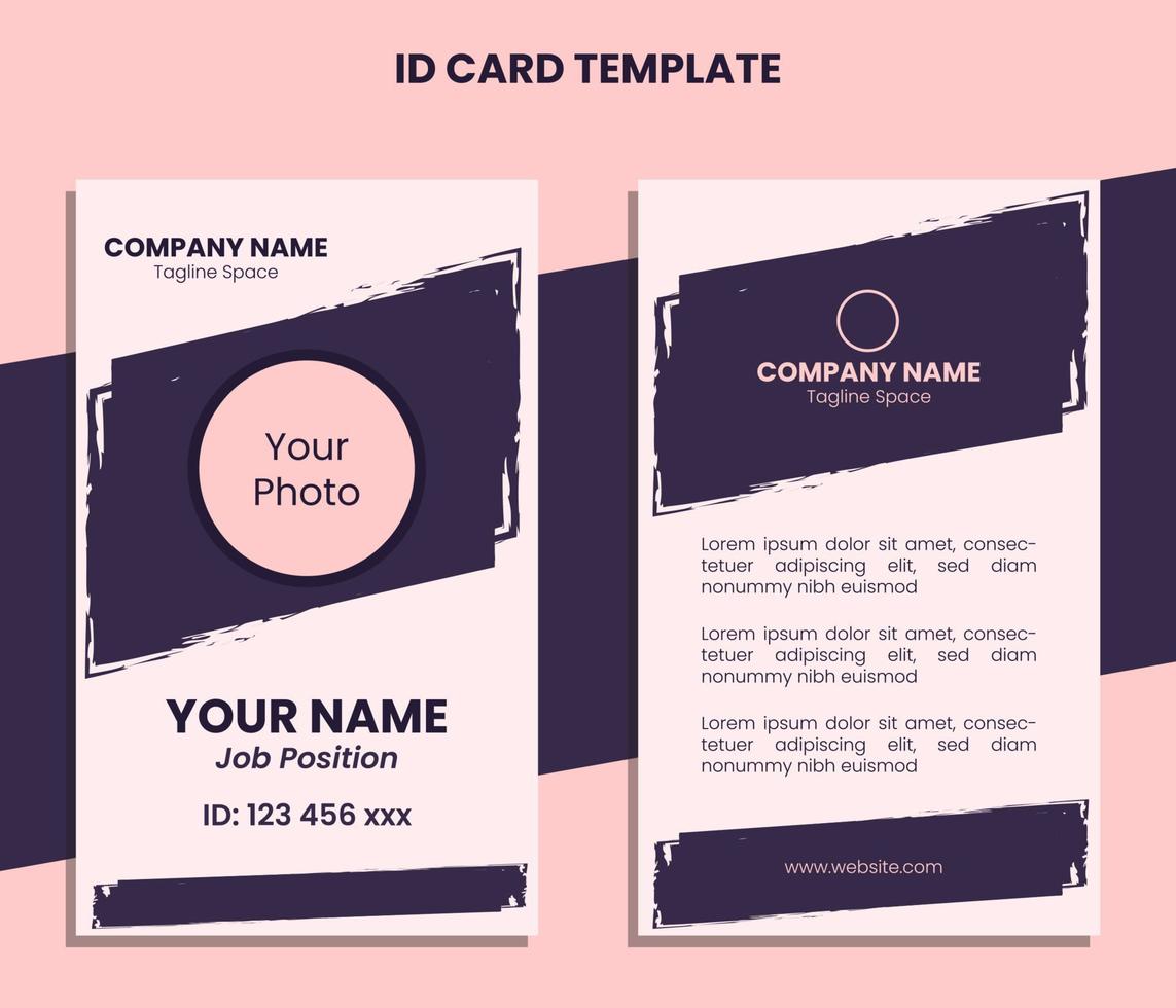 Hochmoderne Vorlage für vertikale ID-Karten vektor