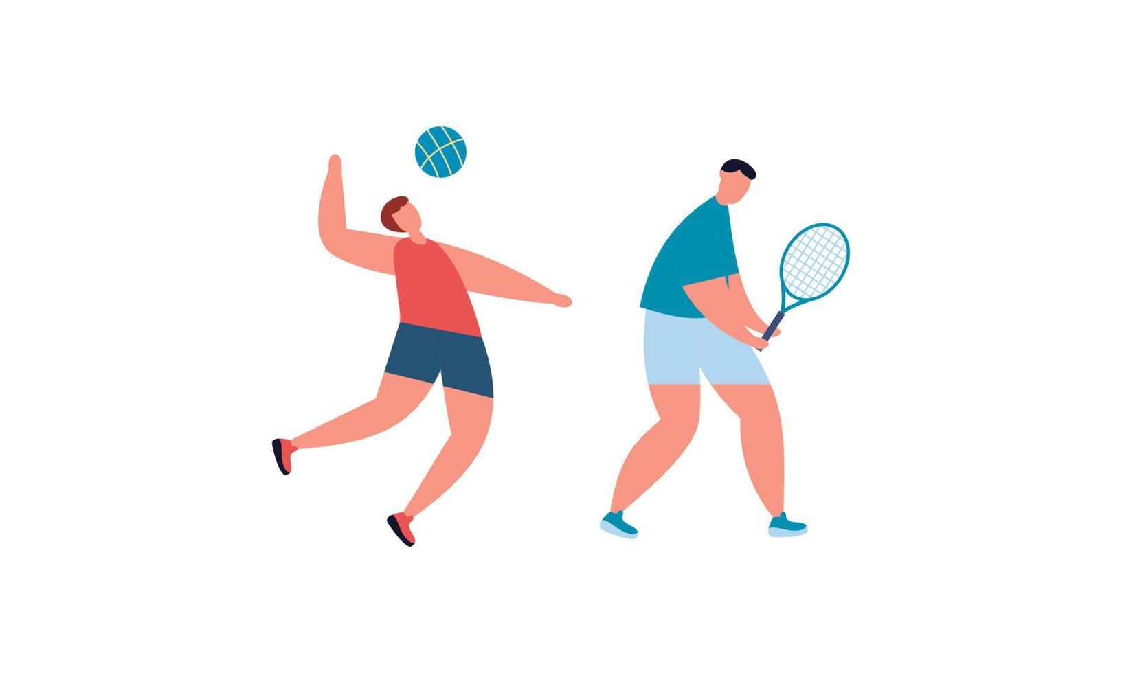 människor håller på med sporter aktiviteter illustration vektor