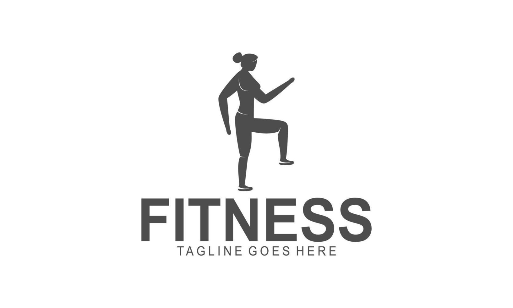 Trainingslogo. fitness-, aerobic- und trainingsübungen im fitnessstudio. vektor