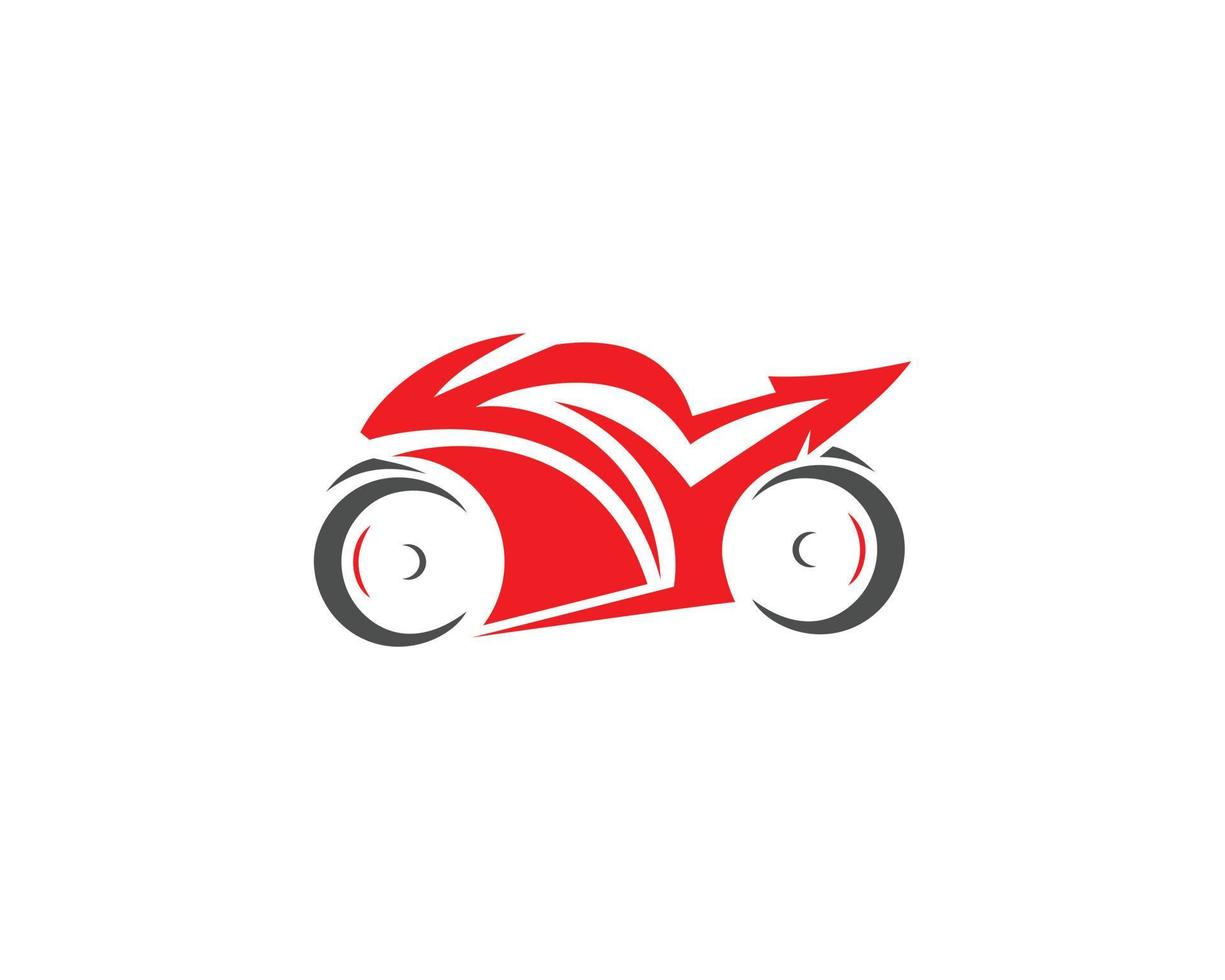 Speed-Bike-Sport und Motorrad-Logo-Design-Silhouette-Grafik-Vektor-Vorlage. vektor