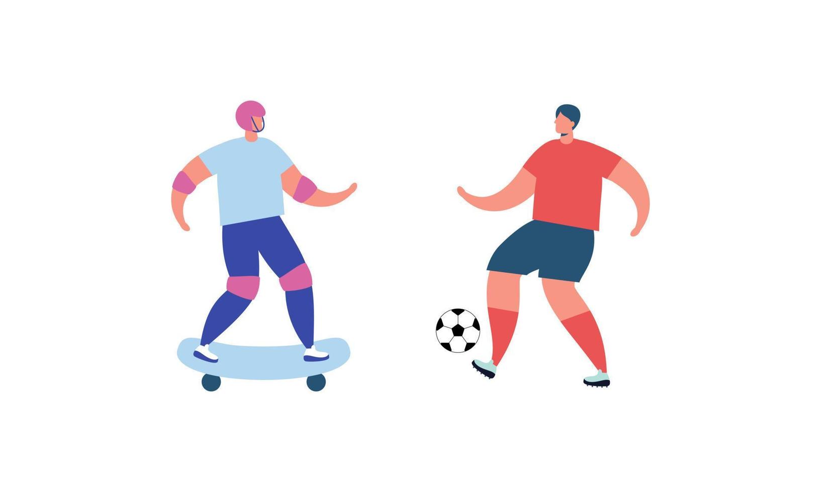 människor håller på med sporter aktiviteter illustration vektor