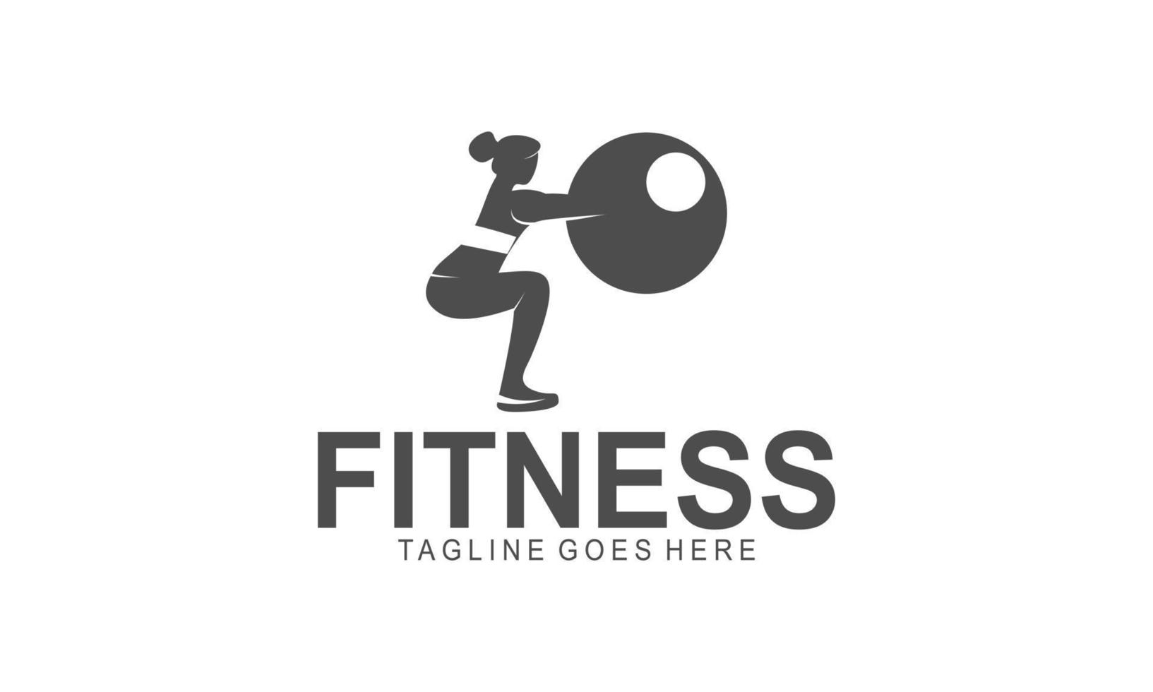 Trainingslogo. fitness-, aerobic- und trainingsübungen im fitnessstudio. vektor