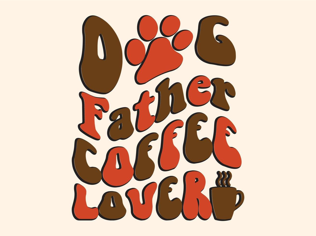 trendiges Kaffee-T-Shirt-Design, Vintage-Typografie und Schriftkunst, Retro-Slogan vektor