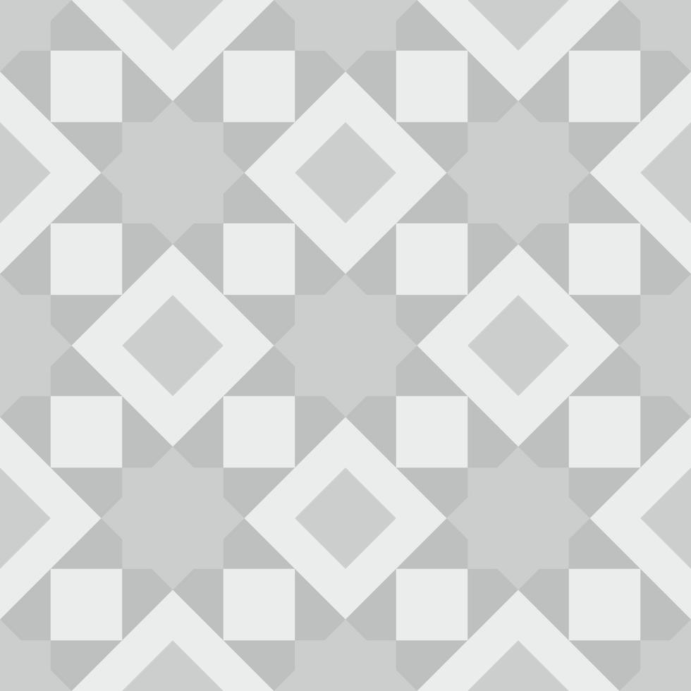 k68 - grauer achtzackiger quadratischer Muster nahtloser Hintergrund vektor