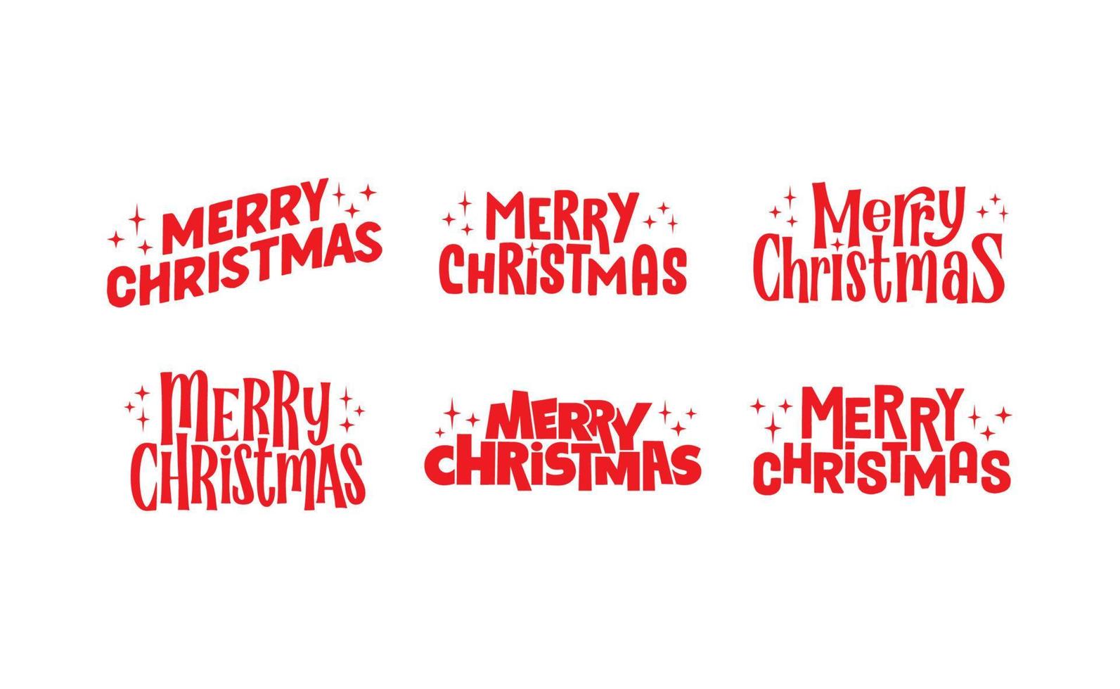 glad jul text typografisk design. xmas högtider text design. vektor