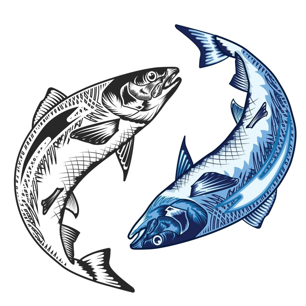 Springendes Fisch-Vektor-Design-Bundle vektor
