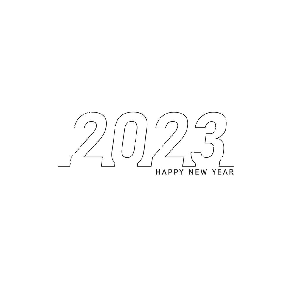 2023. 2023 Jahr. 2023 Textgestaltung. Frohes neues Jahr 2023. 2023 Vektor-Design-Illustration. 2023 Zahlendesign-Typografie für Poster, Vorlagen, Banner oder Grußkarten für ein frohes neues Jahr vektor