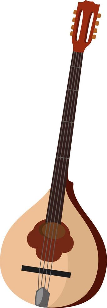 gammal bouzouki, illustration, vektor på vit bakgrund