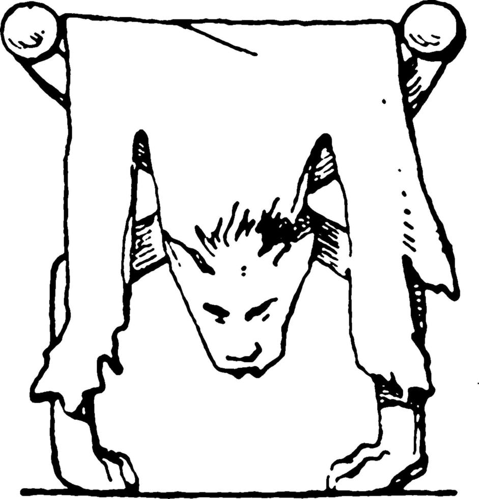 antik hopfällbar stol, årgång illustration. vektor