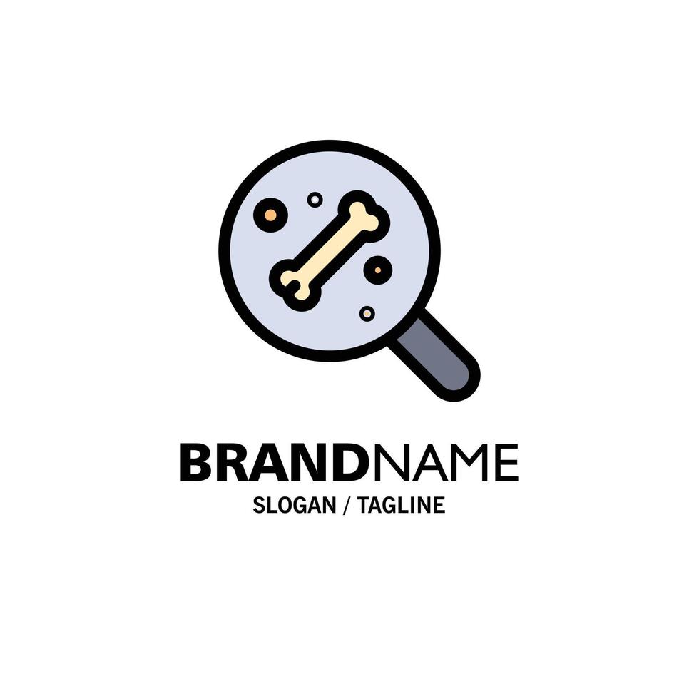 Suche Bone Science Business Logo Vorlage flache Farbe vektor