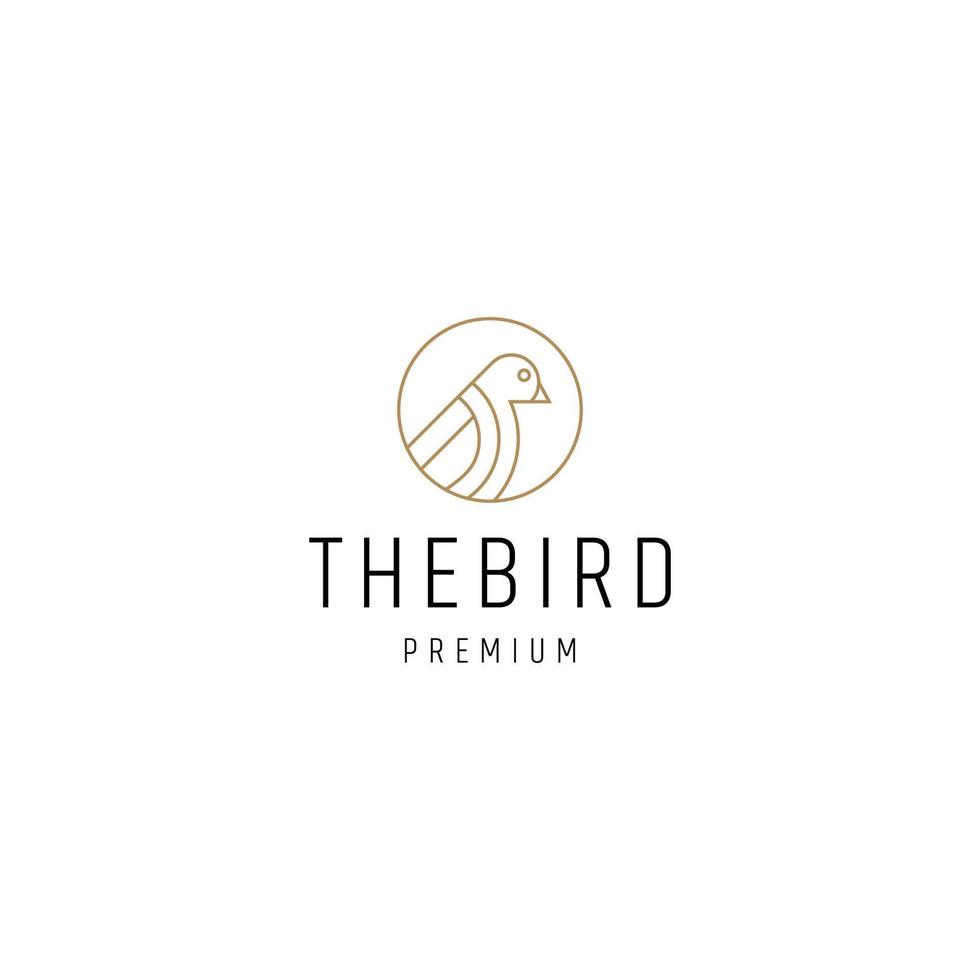 Entwurfsvorlage für das Logo-Symbol der Vogellinie vektor