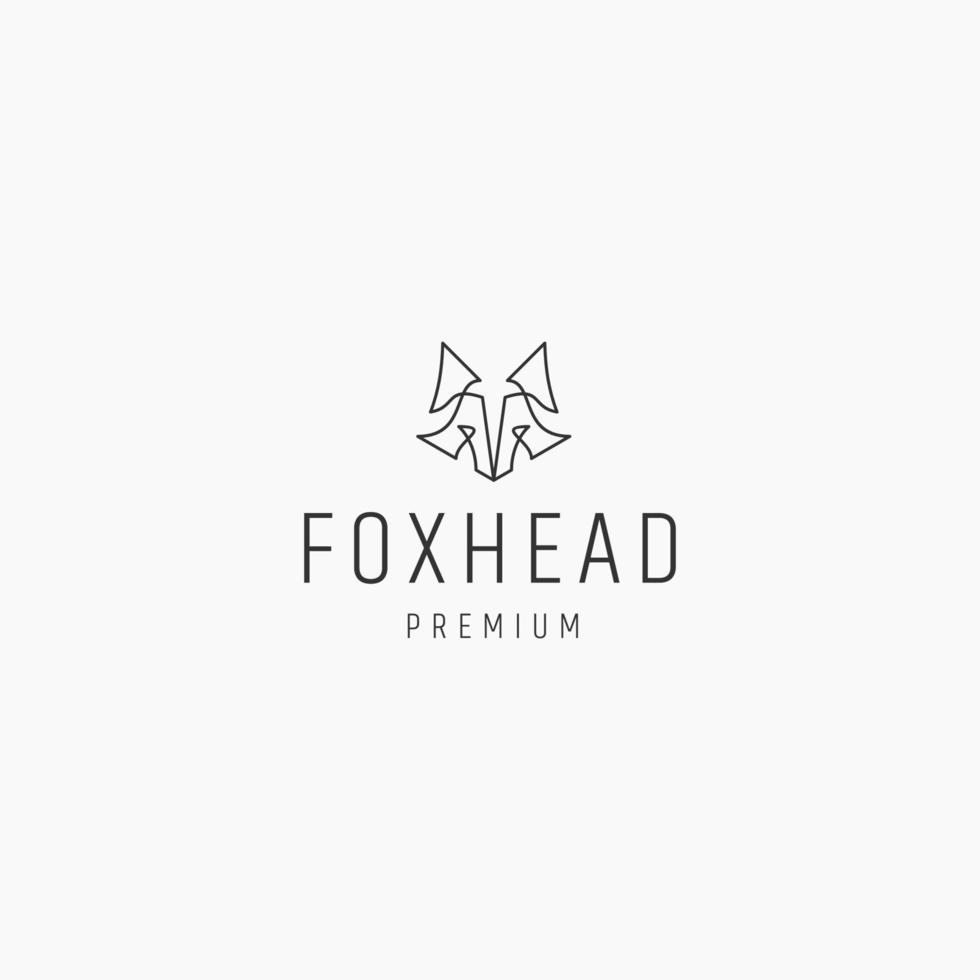 fox huvud logotyp ikon formgivningsmall vektor