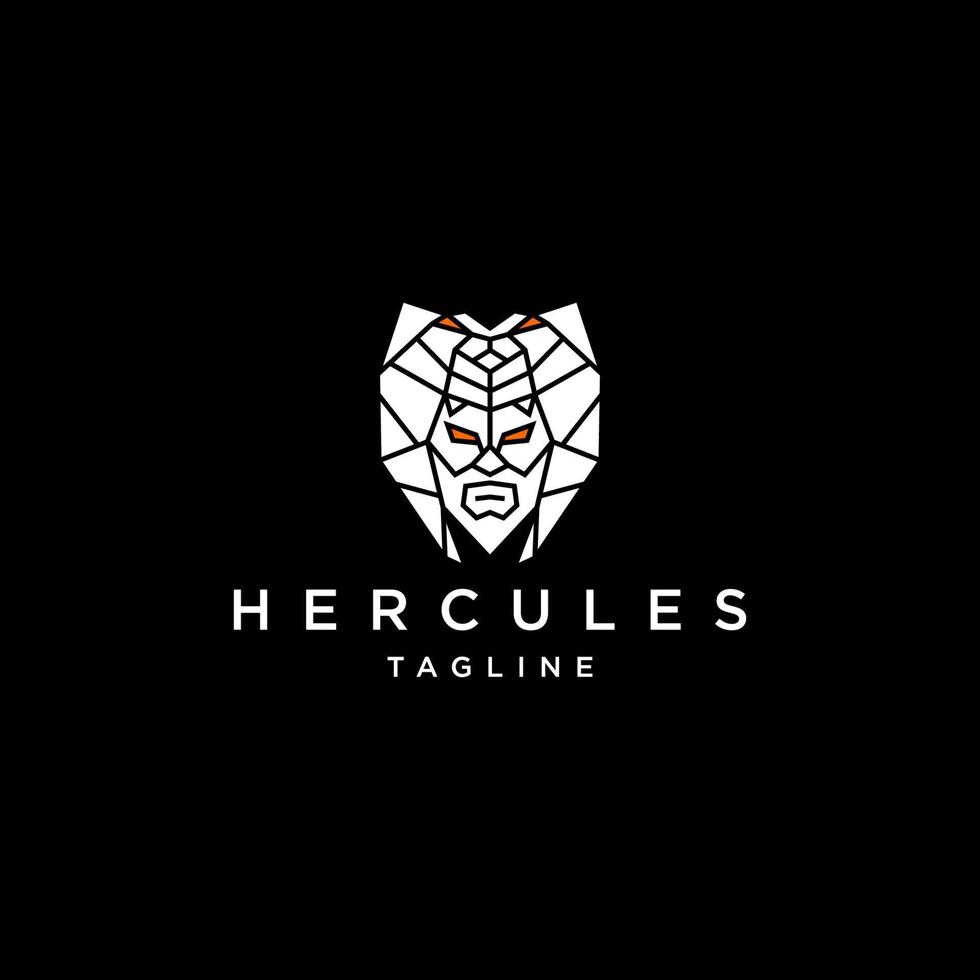 Hercules geometrische polygonale Logo-Vektor-Icon-Design-Vorlage vektor