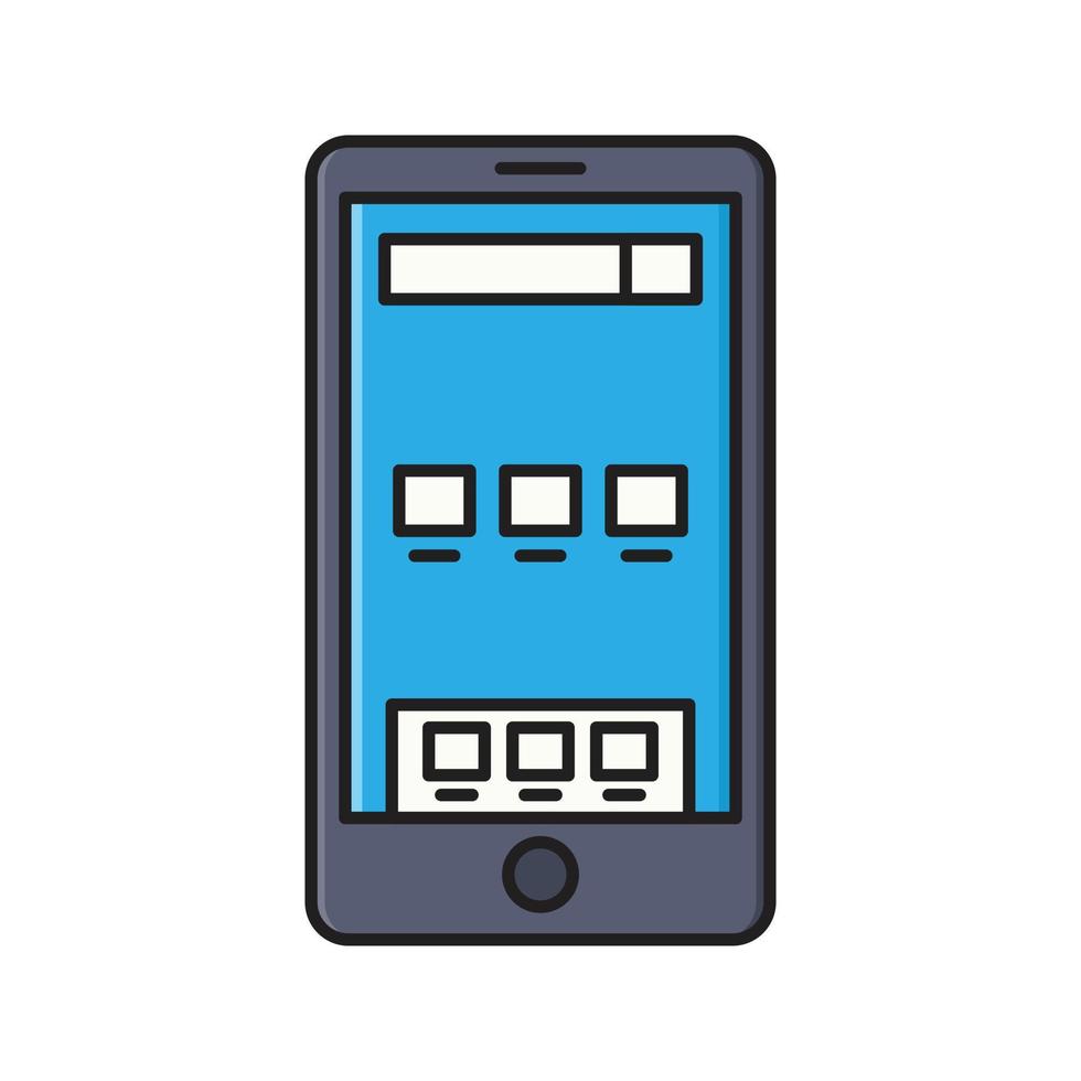 mobil browser vektor illustration på en bakgrund.premium kvalitet symbols.vector ikoner för begrepp och grafisk design.