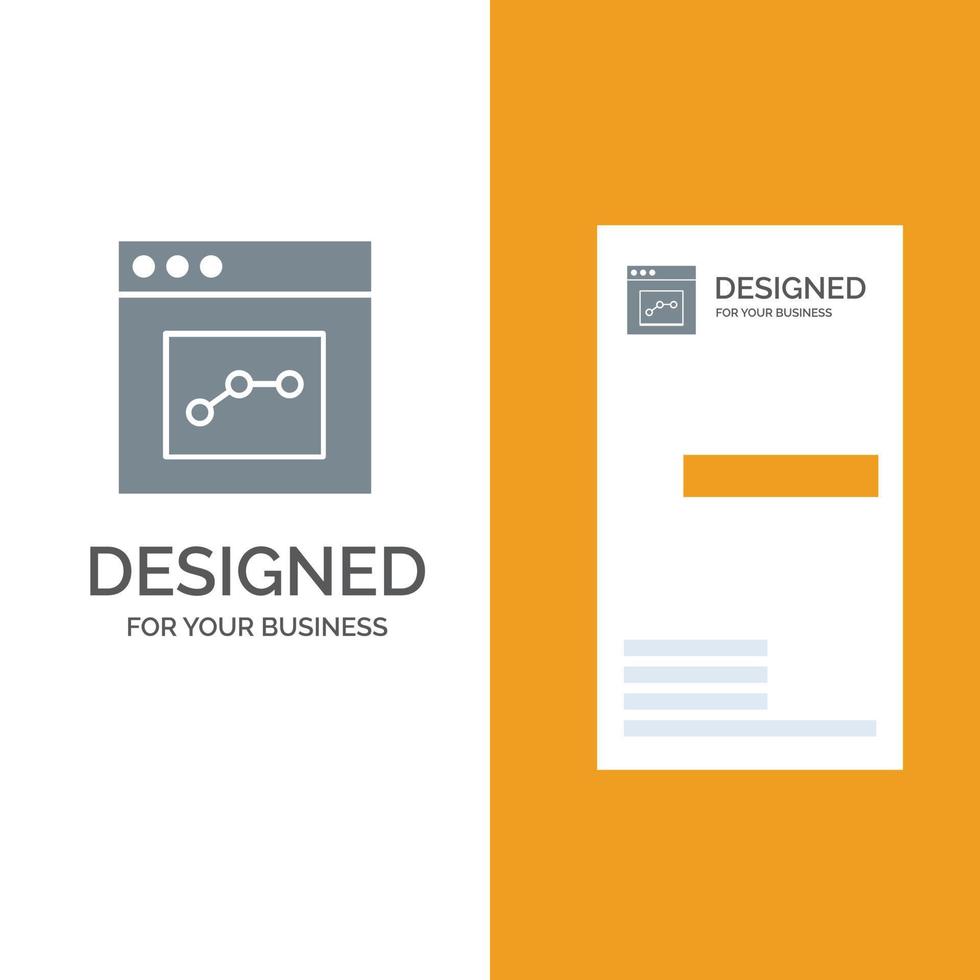 analys kommunikation gränssnitt användare grå logotyp design och företag kort mall vektor