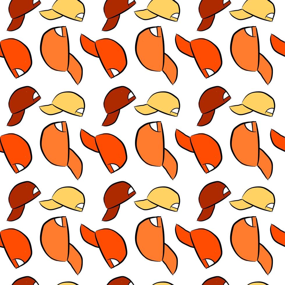 orange kappentapete, illustration, vektor auf weißem hintergrund.