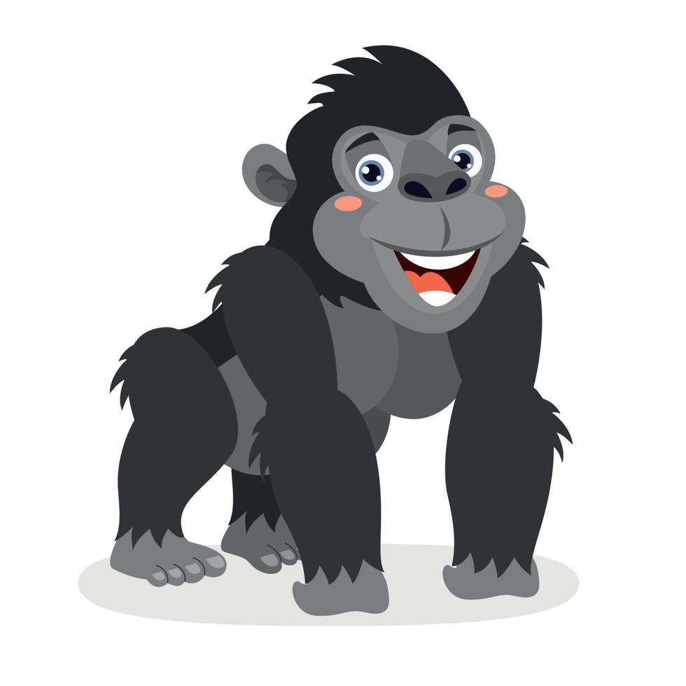 tecknad serie illustration av en gorilla vektor