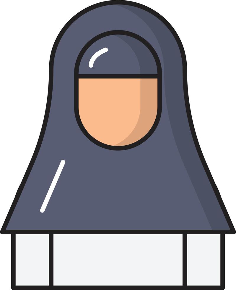 flicka hijab vektor illustration på en bakgrund.premium kvalitet symbols.vector ikoner för begrepp och grafisk design.