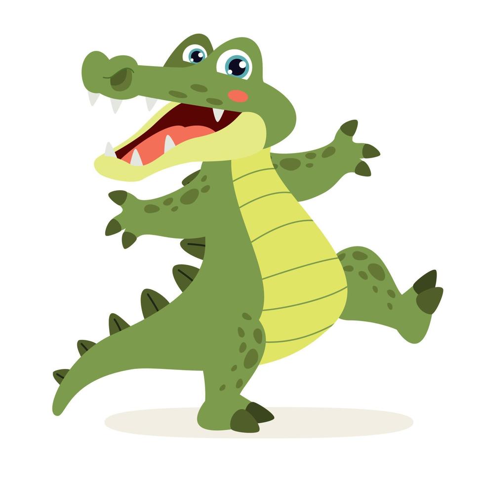 tecknad serie illustration av en krokodil vektor
