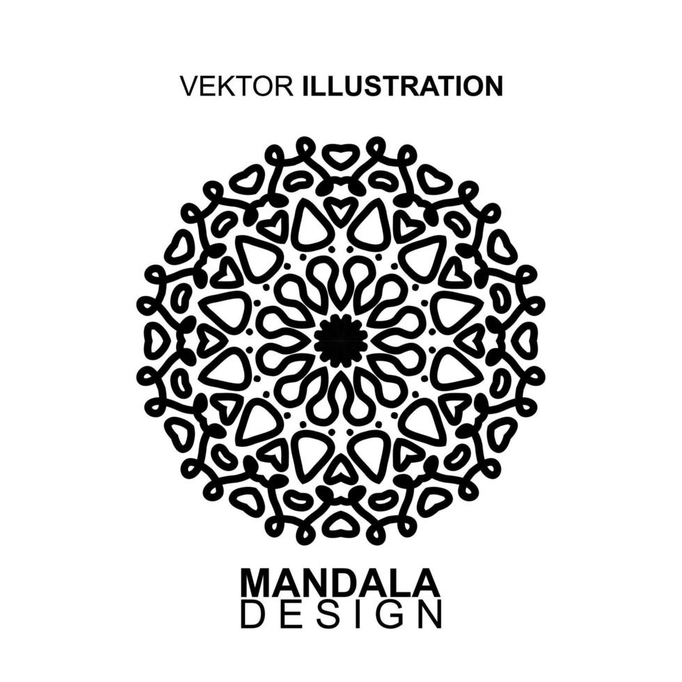 hand dragen mandala design. vektor illustration