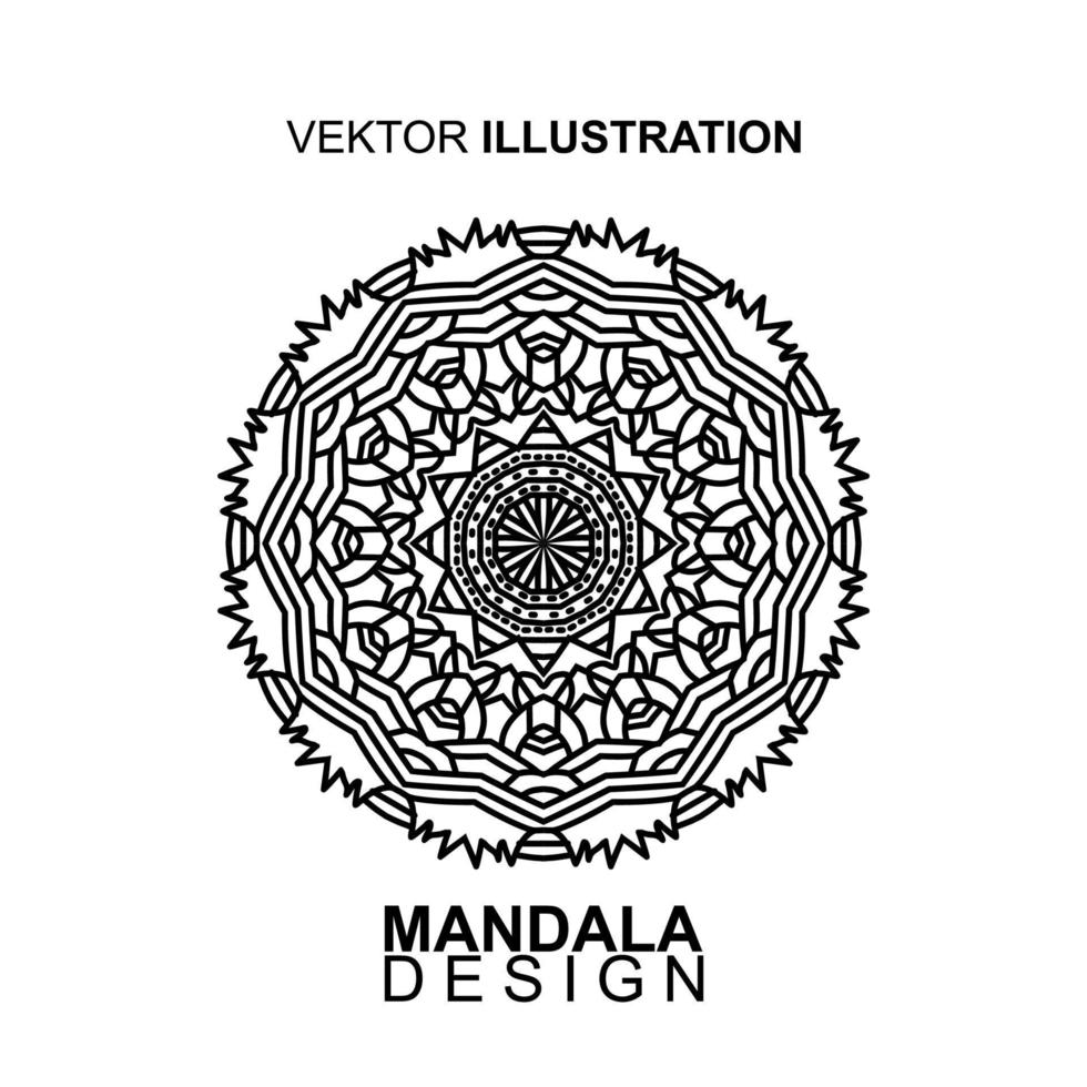 hand dragen mandala design. vektor illustration