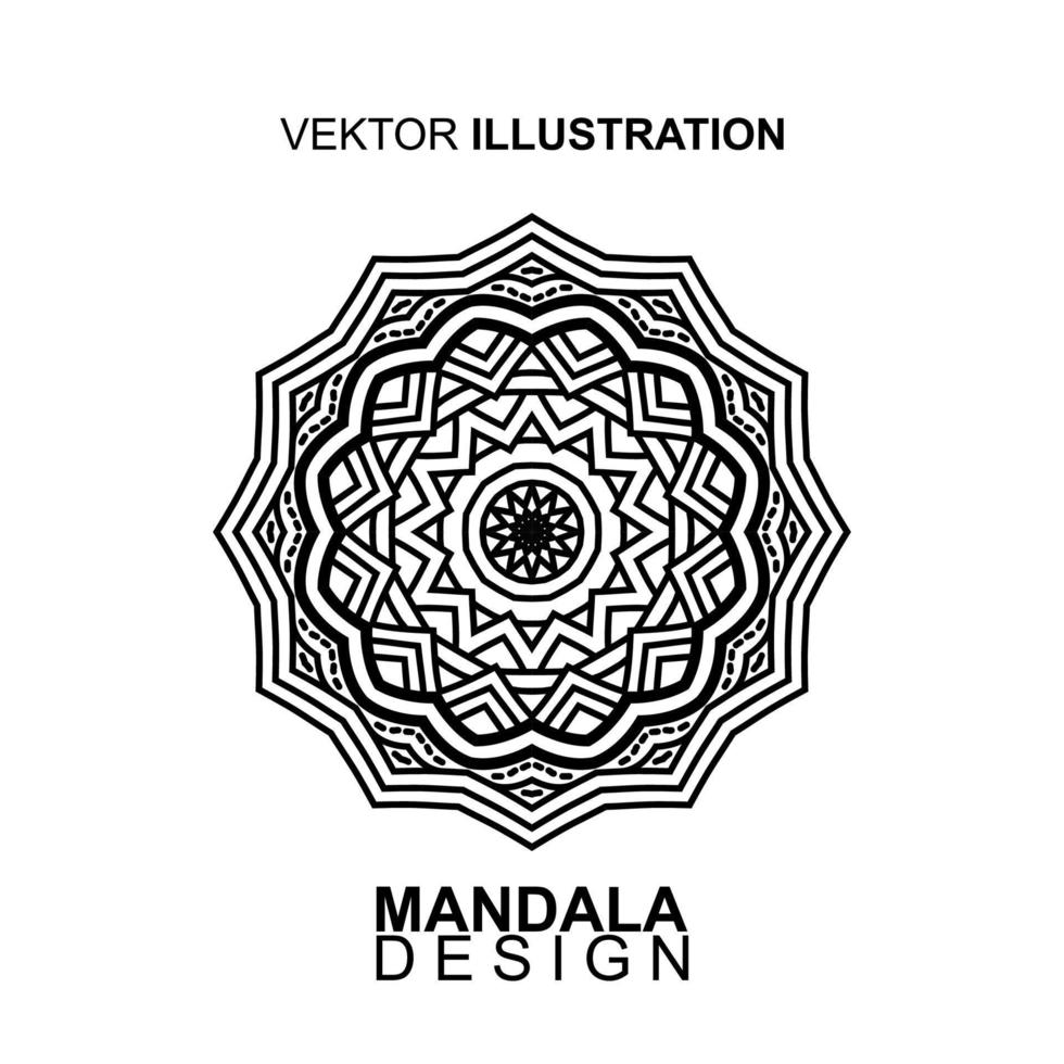 hand dragen mandala design. vektor illustration