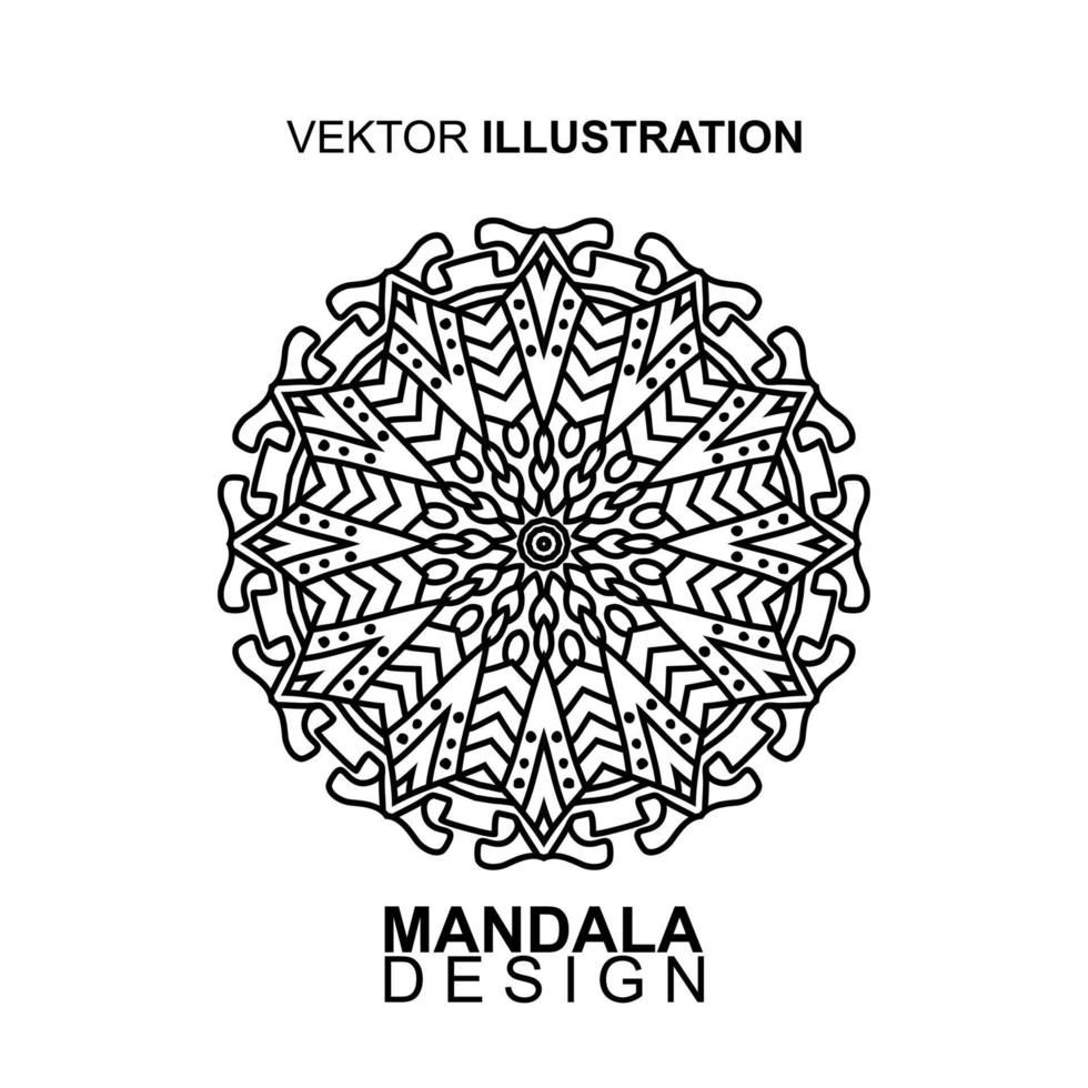 hand dragen mandala design. vektor illustration