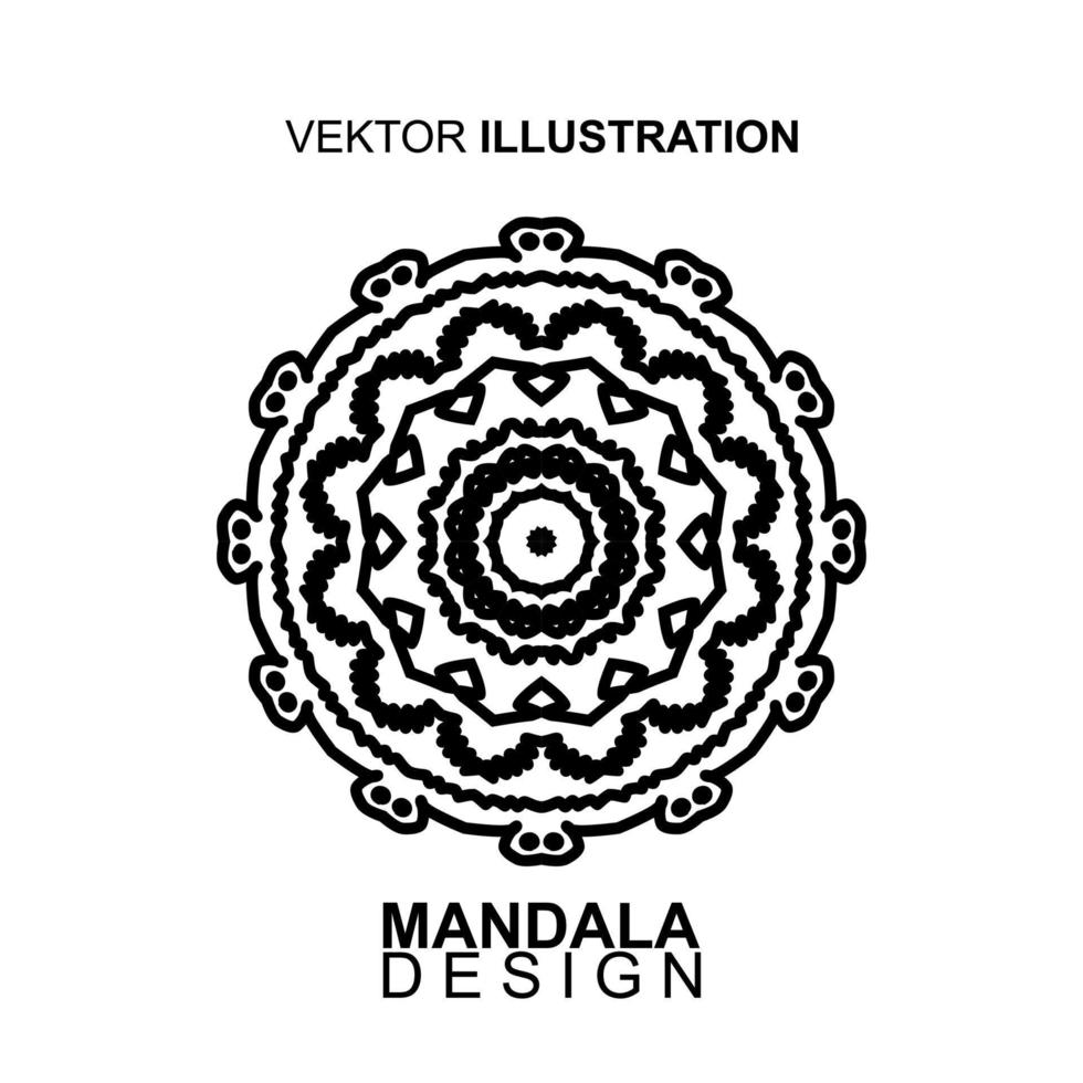 hand dragen mandala design. vektor illustration