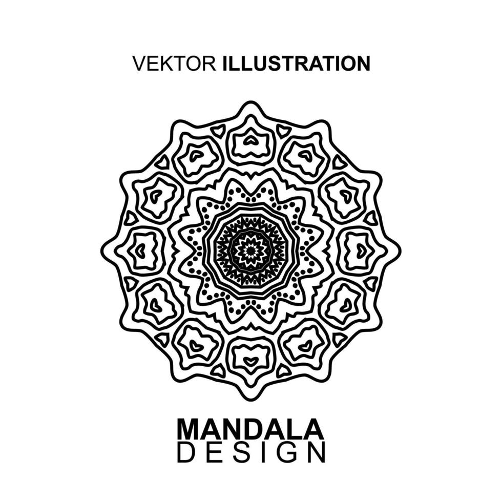 hand dragen mandala design. vektor illustration