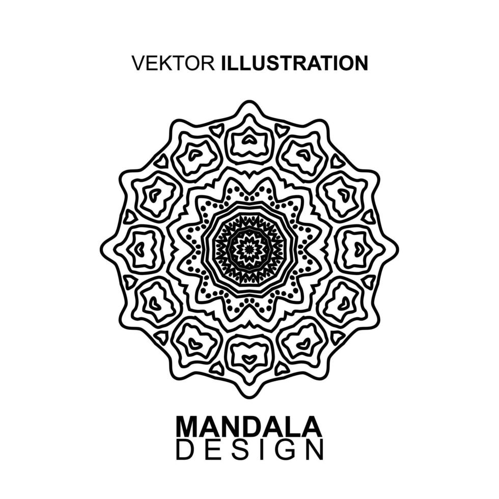 handgezeichnetes Mandala-Design. Vektor-Illustration vektor