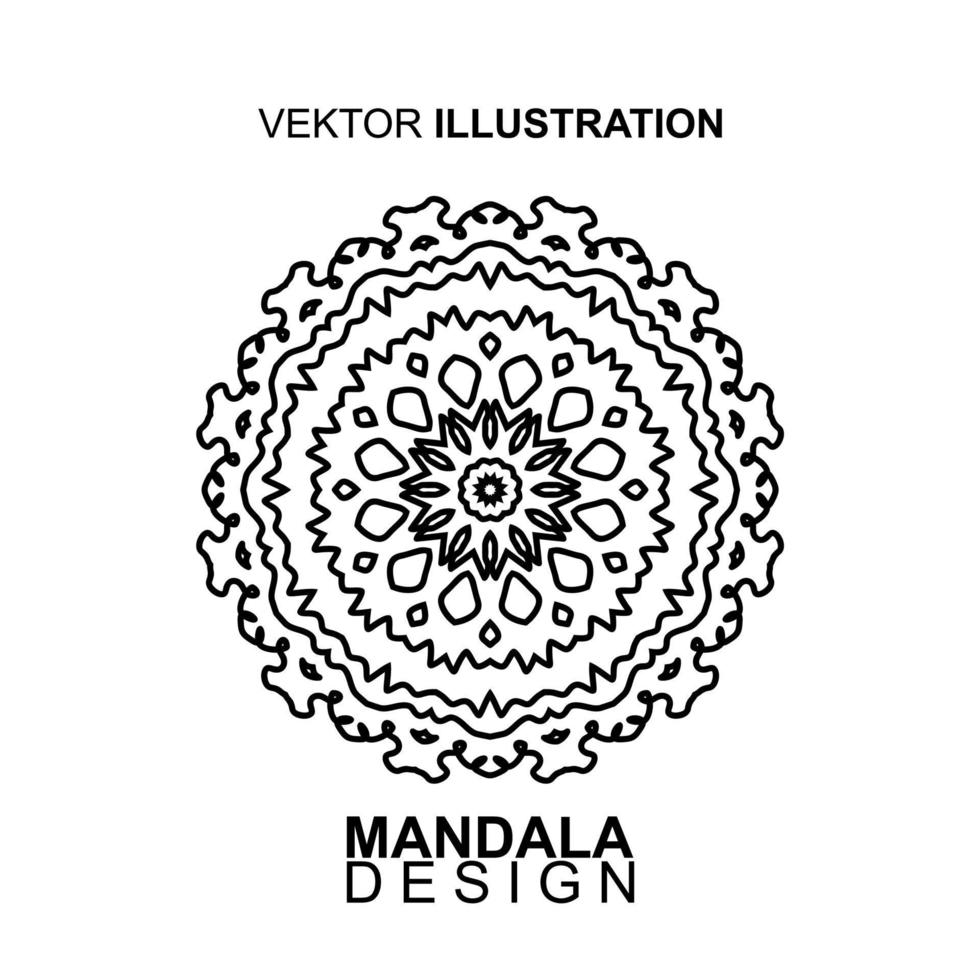 hand dragen mandala design. vektor illustration