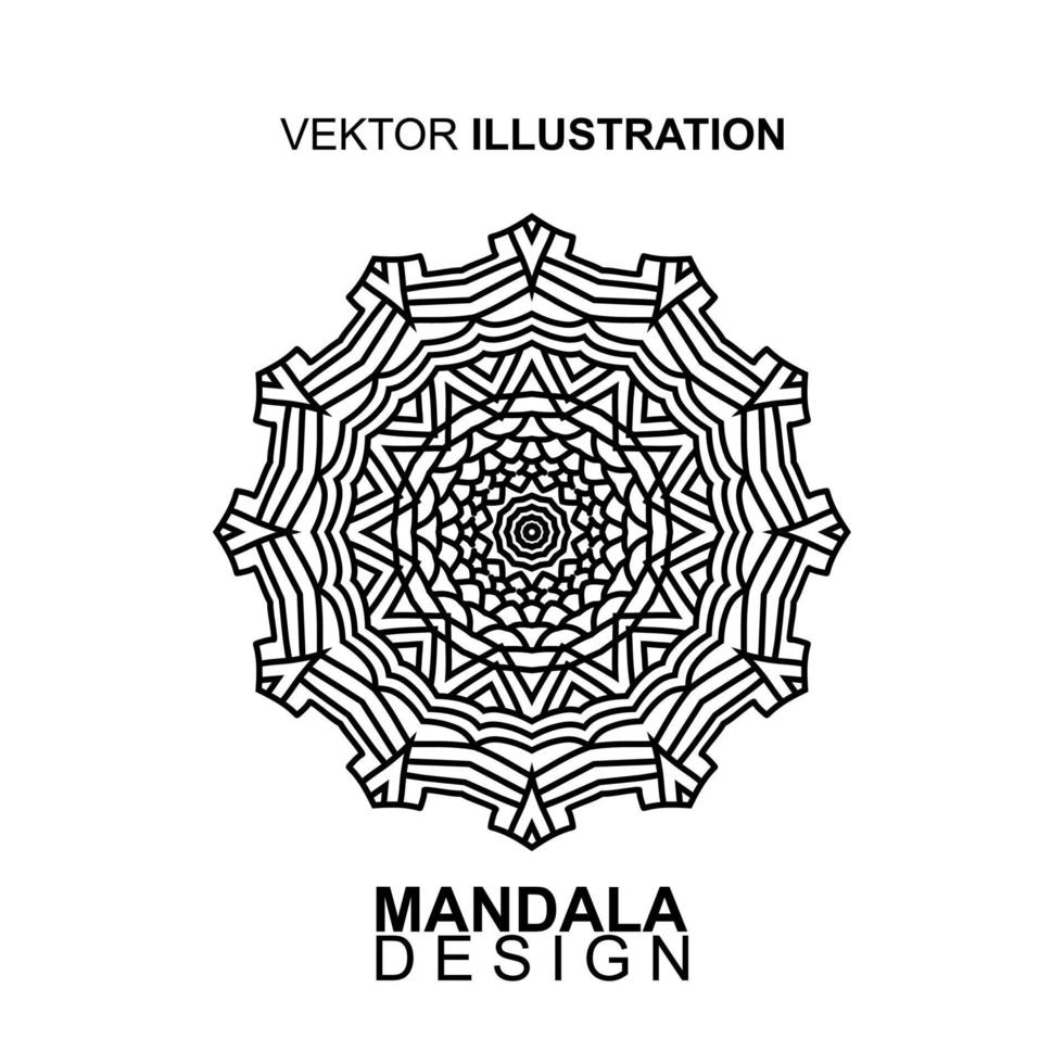 hand dragen mandala design. vektor illustration