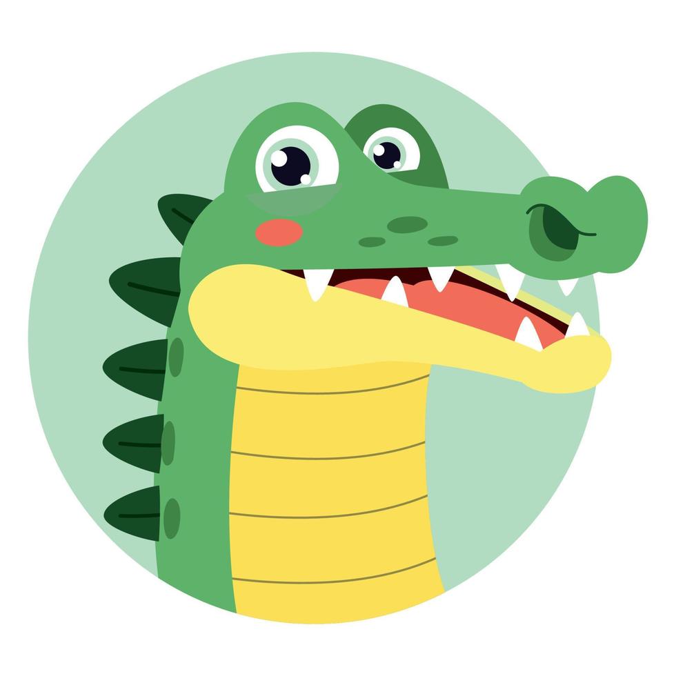 tecknad serie illustration av en krokodil vektor