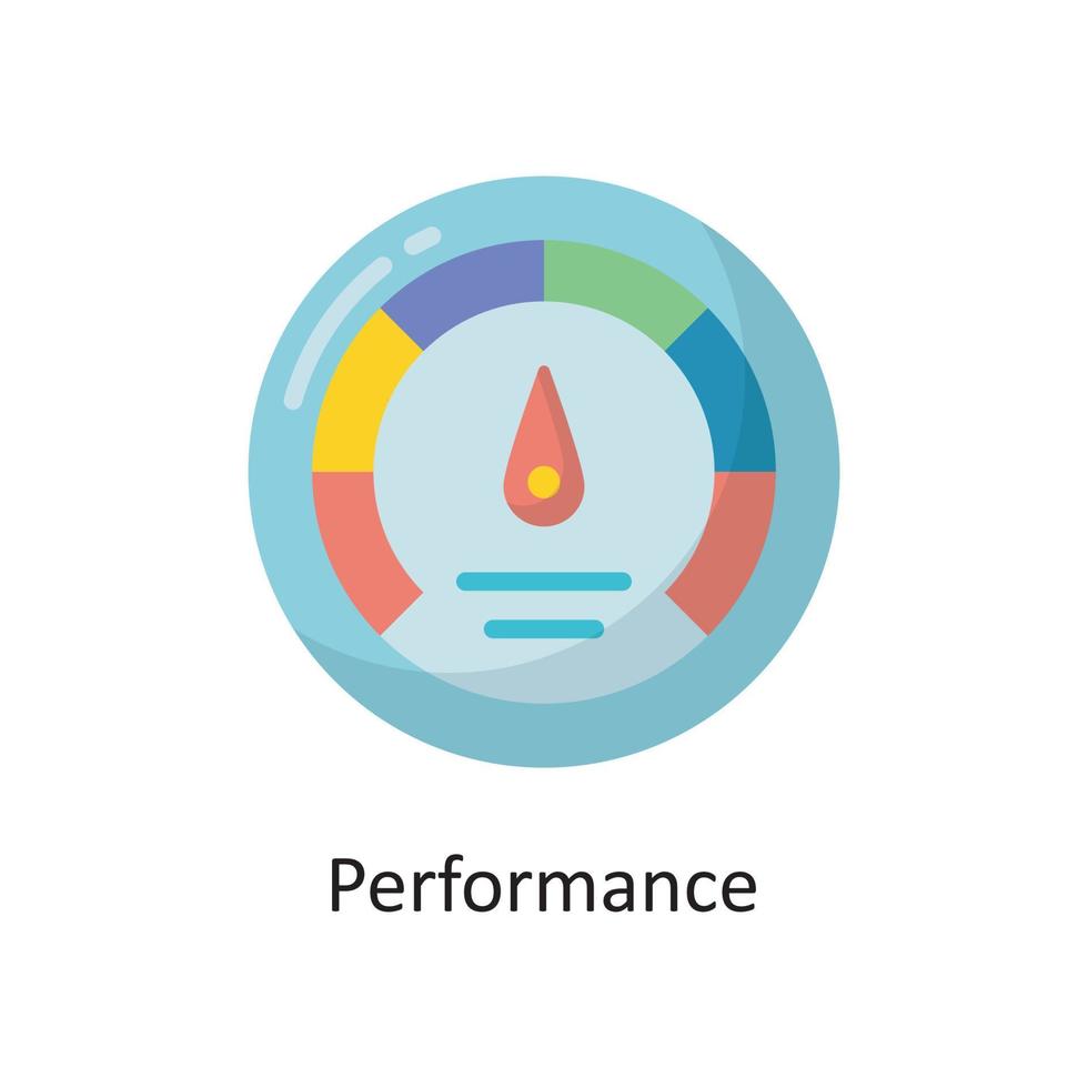 prestanda vektor platt ikon design illustration. moln datoranvändning symbol på vit bakgrund eps 10 fil