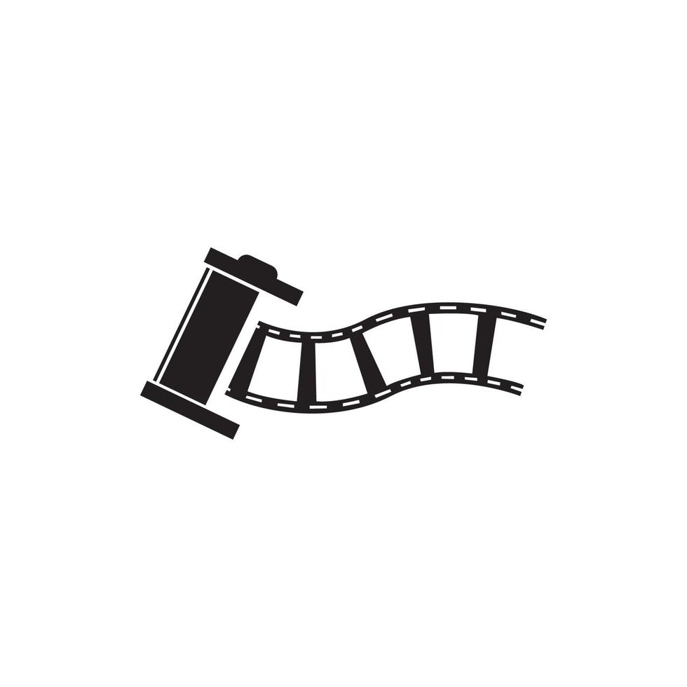 Rollfilm-Logo-Vorlage Vektor-Symbol-Illustration vektor