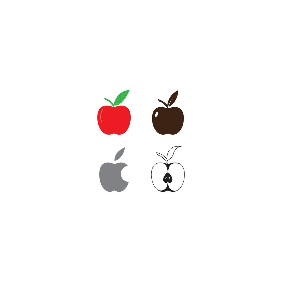 äpple logotyp mall vektor illustration design