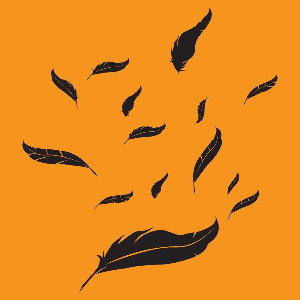fjäder ikon vektor logotyp illustration